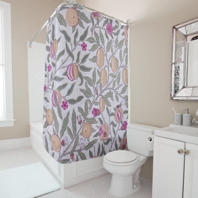 Rideaux De Douche Quatre fruits, William Morris (En situation)