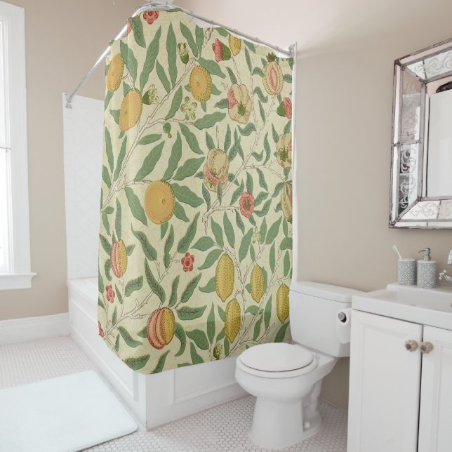 Rideaux De Douche Quatre fruits, William Morris (En situation)