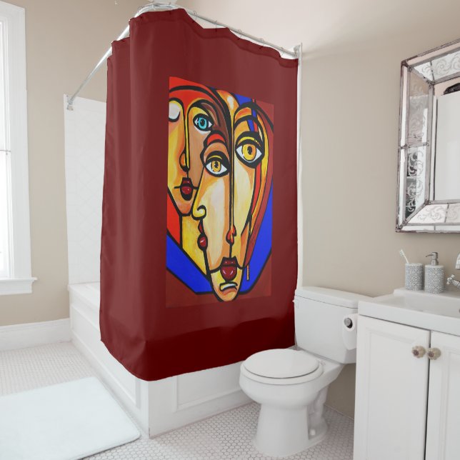 RIDEAUX DE DOUCHE QUATRE YEUX (En situation)