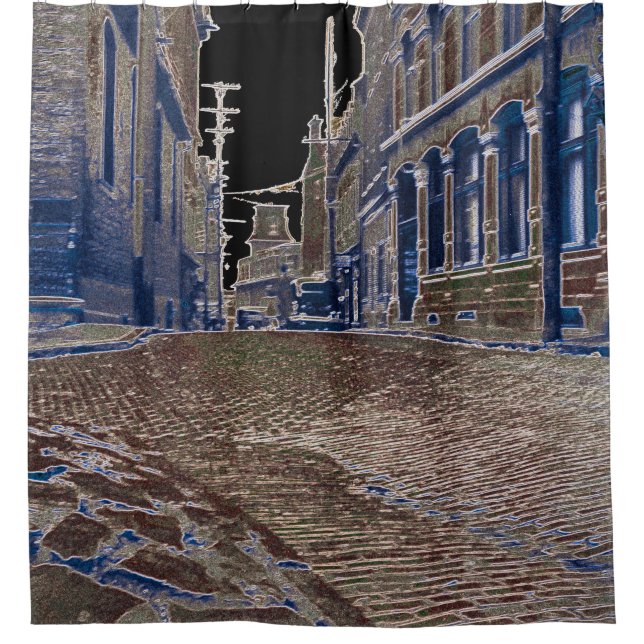 Rideaux De Douche Québec Canada 1930's Art Photograph Street (Devant)