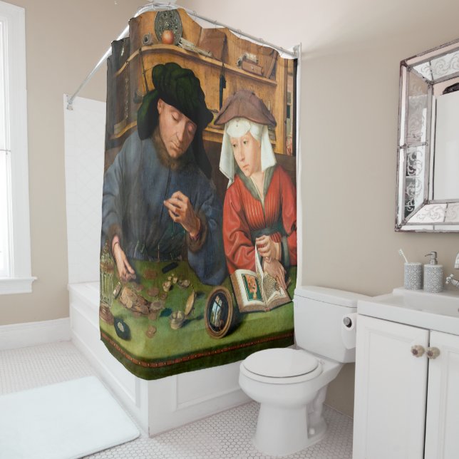 Rideaux De Douche Quentin Matsys - Le Moneylender et sa femme (En situation)
