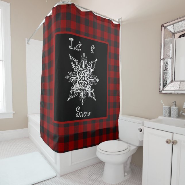 Rideaux De Douche Qu'il neige  (En situation)