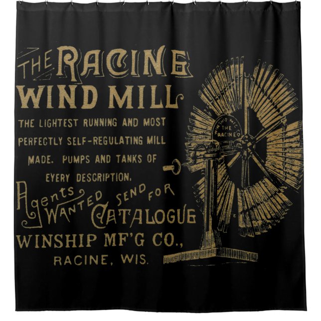 Rideaux De Douche Racine Wind Mill Racine Wisconsin 1889 (Devant)