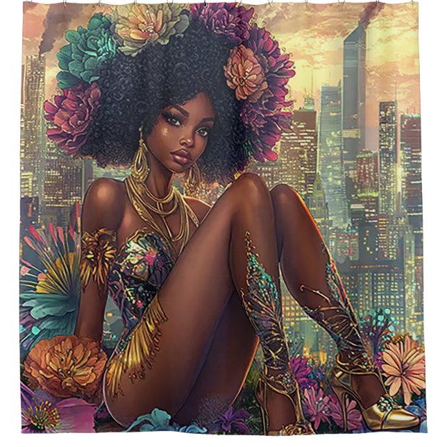 Rideaux De Douche Radiant City Goddess (Devant)