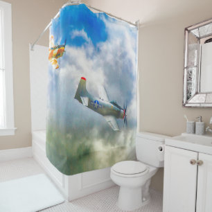 Rideaux De Douche RAIDERS DE LA FORCE AÉRIENNE DE 2ème guerre mondia