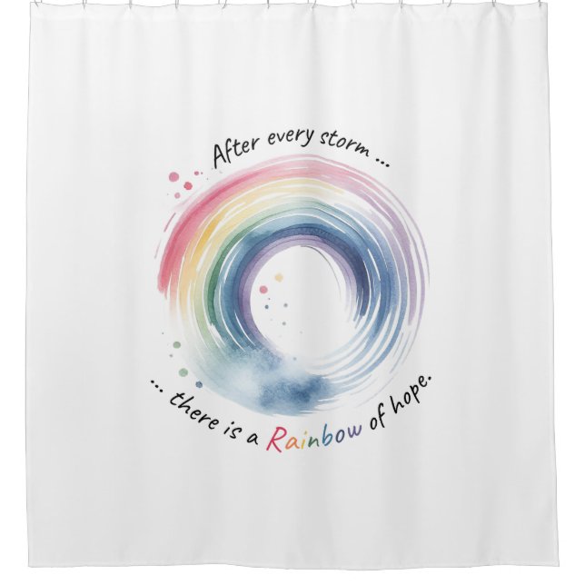 Rideaux De Douche Rainbow Baby Miracle Baby shower photo fond (Devant)