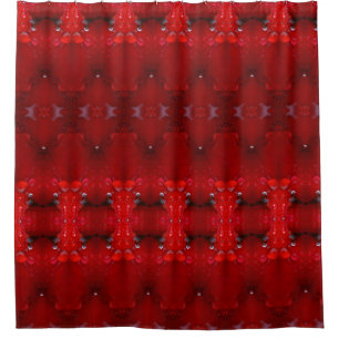 Rideaux De Douche Rainy Red Dianthus Ikat