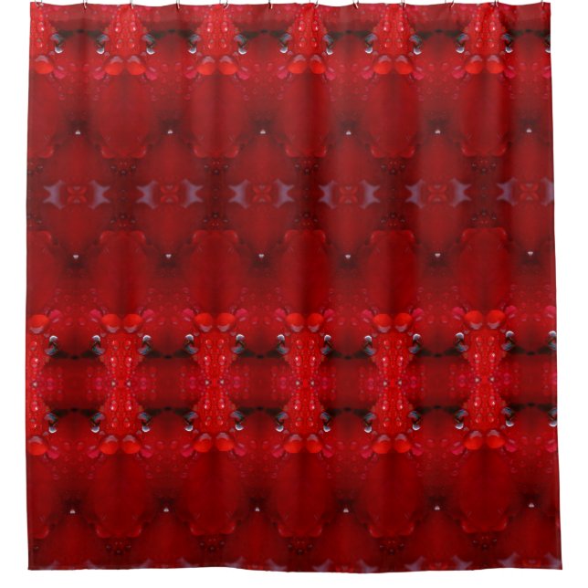 Rideaux De Douche Rainy Red Dianthus Ikat (Devant)