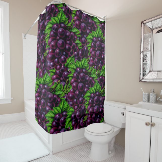 Rideaux De Douche Raisins de cuve (En situation)