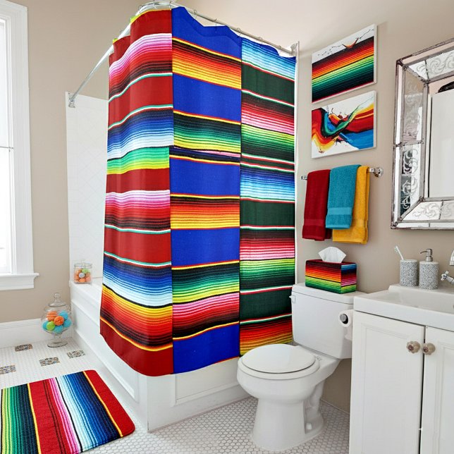 Rideaux De Douche rayure de serape (Créateur téléchargé)