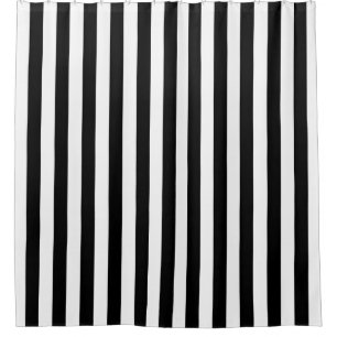 Rideaux De Douche Rayure verticale noir blanc NL #0