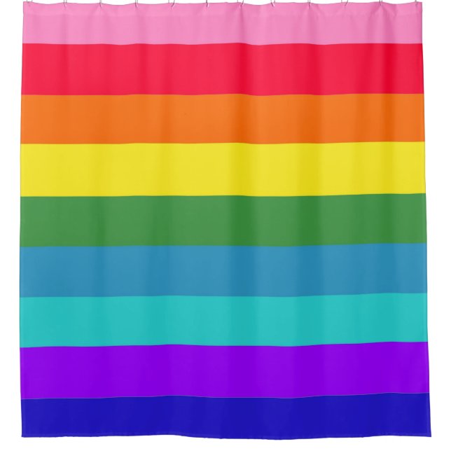 Rideaux De Douche Rayures arc-en-ciel (Devant)