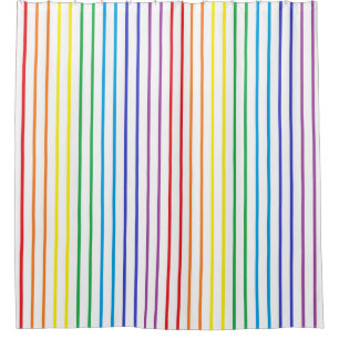 Rideaux De Douche Rayures d'arc-en-ciel décrites par verticale