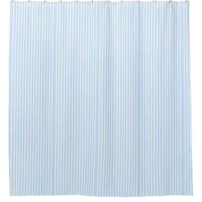 Rideaux De Douche Rayures fines bleu clair (Devant)