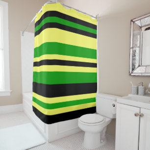 Rideaux De Douche Rayures inspirées de la Jamaïque