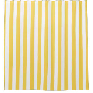 Rideaux De Douche Rayures jaunes de chaise longue
