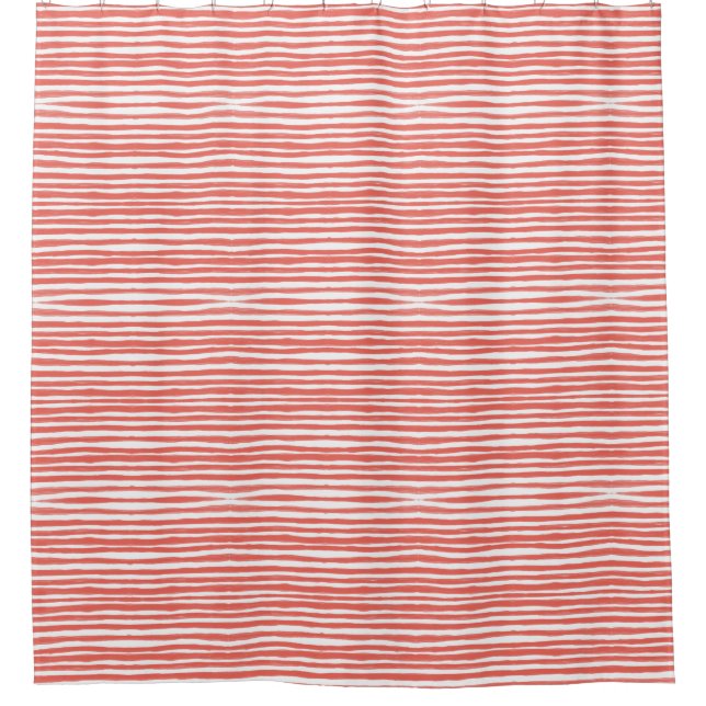Rideaux De Douche Rayures orange, lignes  (Devant)