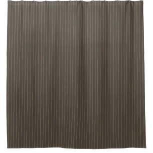 Rideaux De Douche rayures rétro Brown