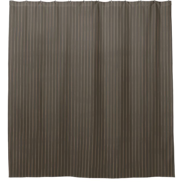 Rideaux De Douche rayures rétro Brown (Devant)