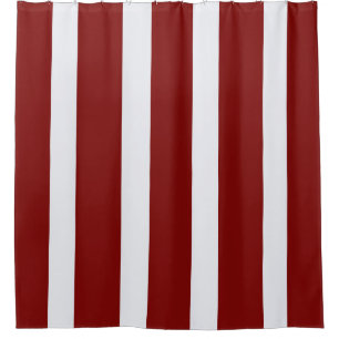 Rideaux De Douche Rayures rouges et blanches