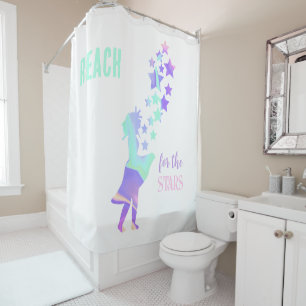 Rideaux De Douche Reach for the Stars Colorful Girl