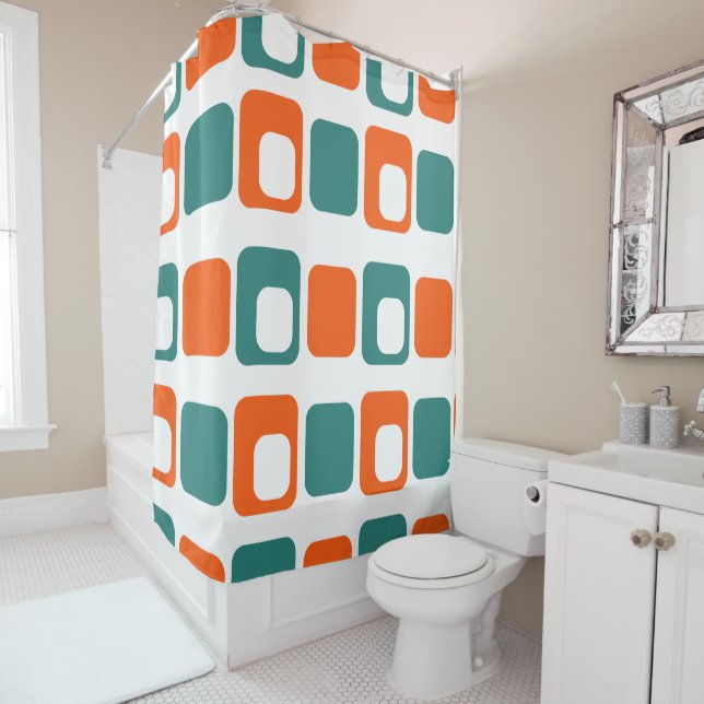Rideaux De Douche Rectangles ouvertes et fermées (En situation)