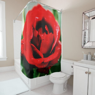 Rideaux De Douche Red Rose Love