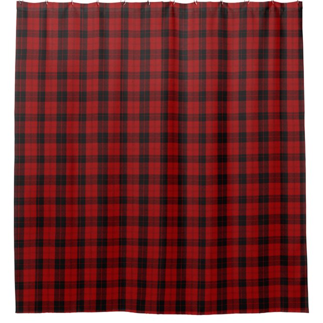 Rideaux De Douche Red Tartan Plaid Scottish Kilt (Devant)