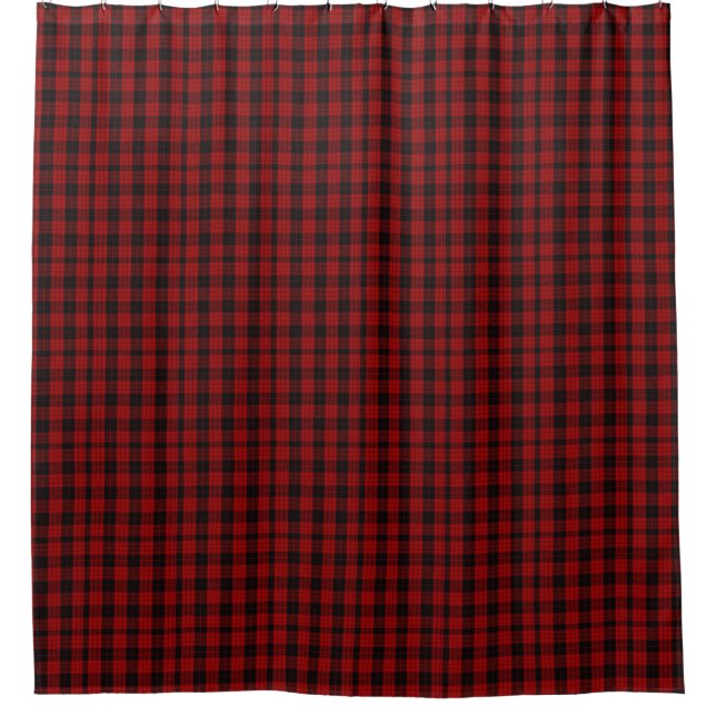 Rideaux De Douche Red Tartan Plaid Scottish Kilt (Devant)