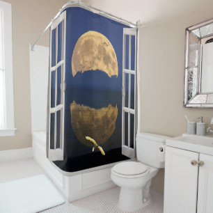 Rideaux De Douche Réflexion de lune