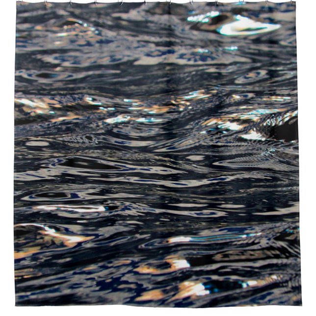 Rideaux De Douche Réflexion des vagues d'eau du lac (Devant)
