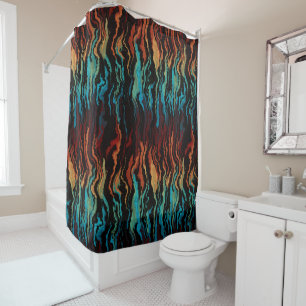 Rideaux De Douche Regardant dans l'abstrait du feu
