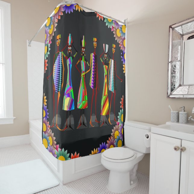 Rideaux De Douche Reine africaine (En situation)