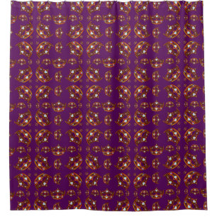 Rideaux De Douche Reine des Coeurs or Couronne Tiaras royal violet