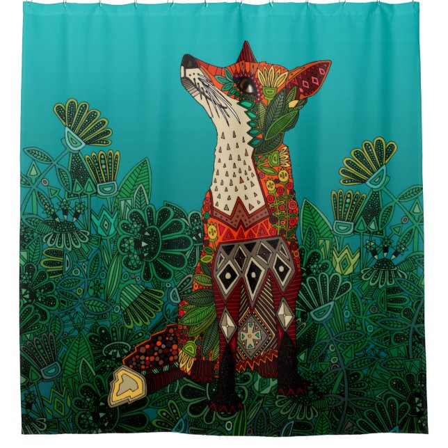 Rideaux De Douche renard floral (Devant)