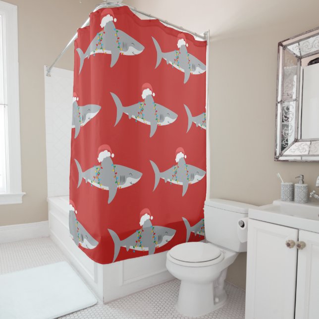 Rideaux De Douche Requin drôle (En situation)