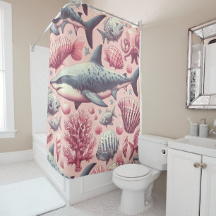 Rideaux De Douche Requin vintage sans joint