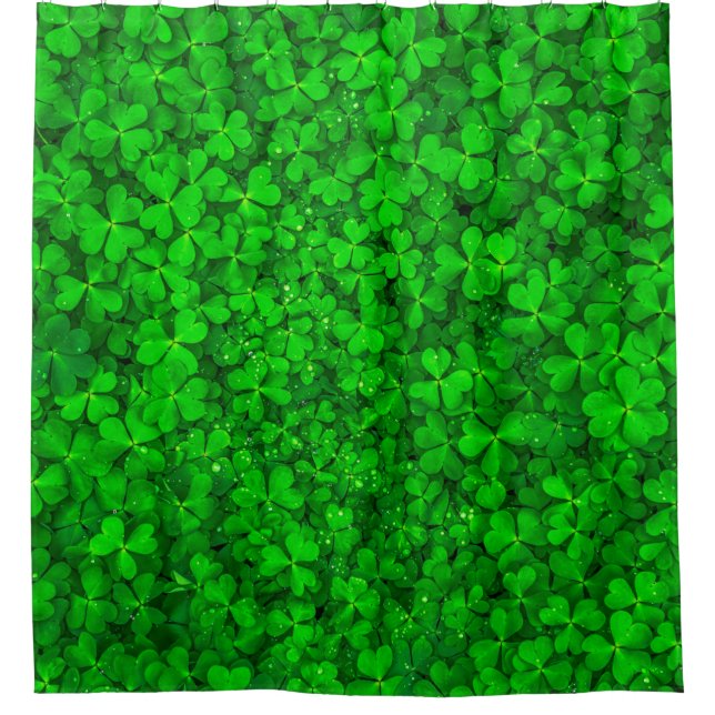 Rideaux De Douche Ressort shamrock vert feuille (Devant)