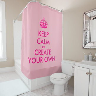 Rideaux De Douche Restez calme et créez votre propre - rose