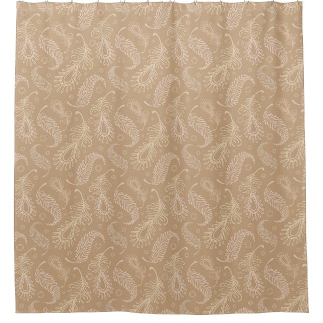 Rideaux De Douche Rétro-feater-pâle-motif (Devant)