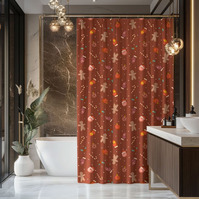 Rideaux De Douche Retro Vibes Curtain Pastel Holiday Bathroom Fun (Retro Vibes Curtain Pastel Holiday Bathroom Fun)