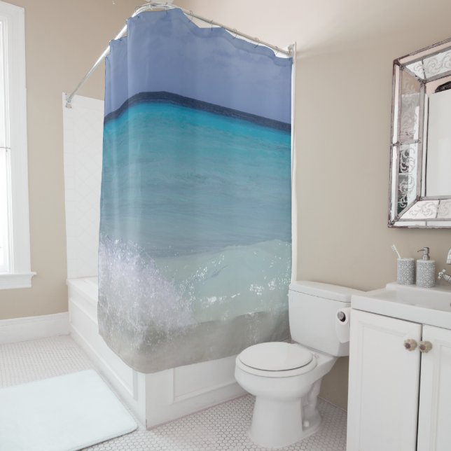 Rideaux De Douche Rêve de plage de l'océan Caraïbes 11 (En situation)