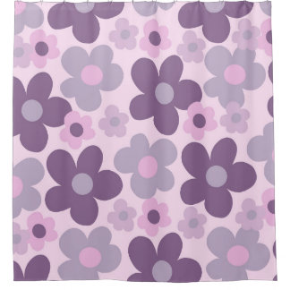 Rideaux De Douche Rêve rétro des marguerites de lavande #1 #retro #d