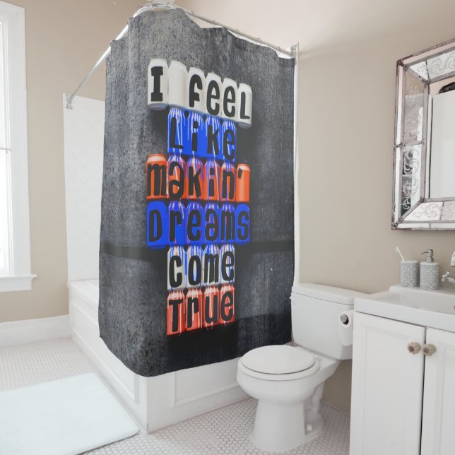 Rideaux De Douche Rêver Réellement, Motivationnel (En situation)