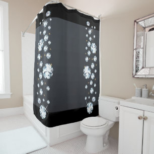 Rideaux De Douche Rhinestones - Bijoux Diamants