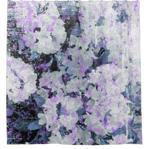 Rideaux De Douche *~* Rhododendron Grunge rustique Fleurs Blanc Blus