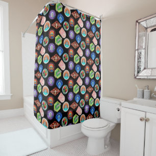 Rideaux De Douche RICK ET MORTY™ Motif des patchs d'espace exter