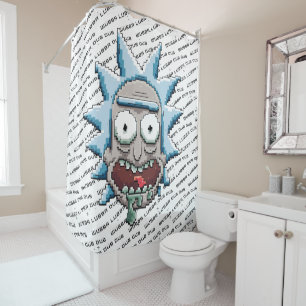 Rideaux De Douche RICK ET MORTY™   Pixelverse Tête de roulage