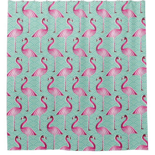 Rideaux De Douche Rideau/Flamants roses de douche (Devant)