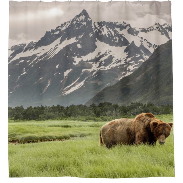 Rideaux De Douche Rive de l'Alaska, grizzli (Devant)